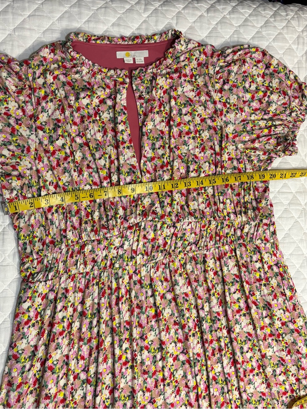 EUC Boden Pink Floral Maxi Dress with Keyhole Neck And Pockets Size 16/18R - Picture 10 of 14